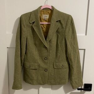 L.L. Bean Women's Classic Green Blazer